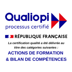 La certification qualité a été délivrée au titre des catégories suivantes ACTIONS DE FORMATION & BILAN DE COMPÉTENCES